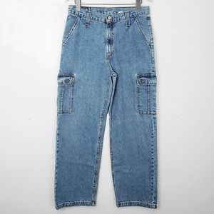 Vintage LEVI'S L2 Cargo Jeans 33"x31" (Juniors 11) 90s Made In USA